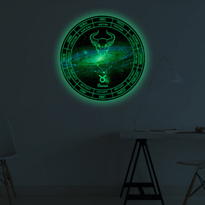 20CM Twelve Constellation Moon Planet Luminous Sticker Glowing In The Dark Wall Decal Kid's Room Decor Fluorescent Wallpaper