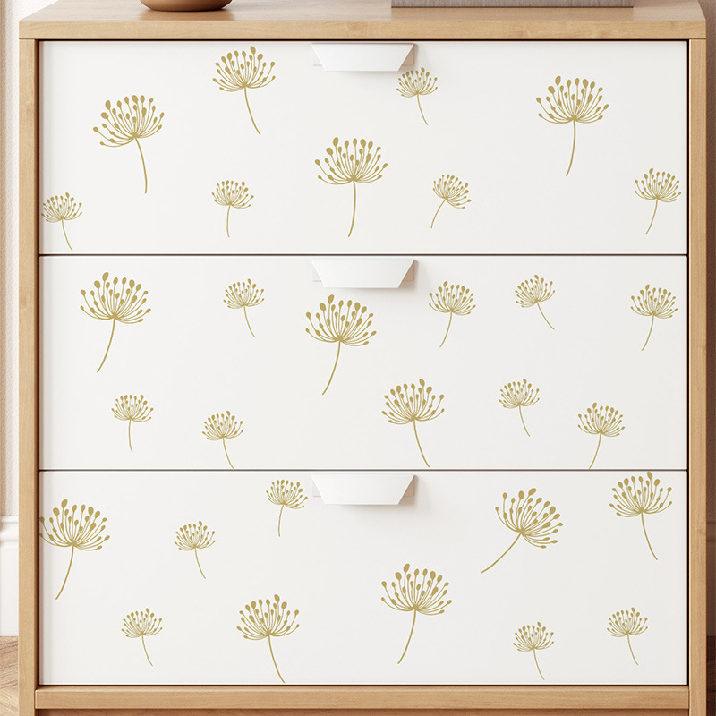 Creative dandelion Wall Sticker white dandelion Decals Living Room Decorative Wallpaper