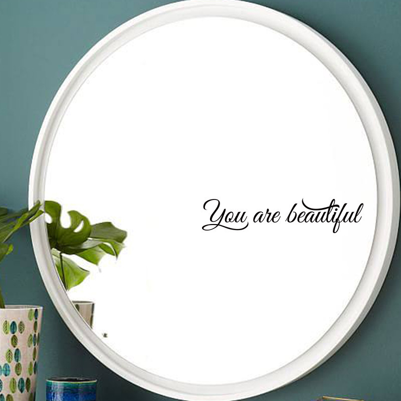 English slogans Wall Sticker Black Vinyl Creative Art Decals  Living Room Decorative Wallpaper