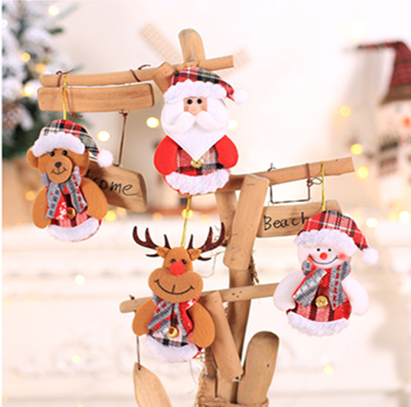 Beautiful Christmas tree ornament Mini doll pendant for kids Creative Christmas pendants for home decoration