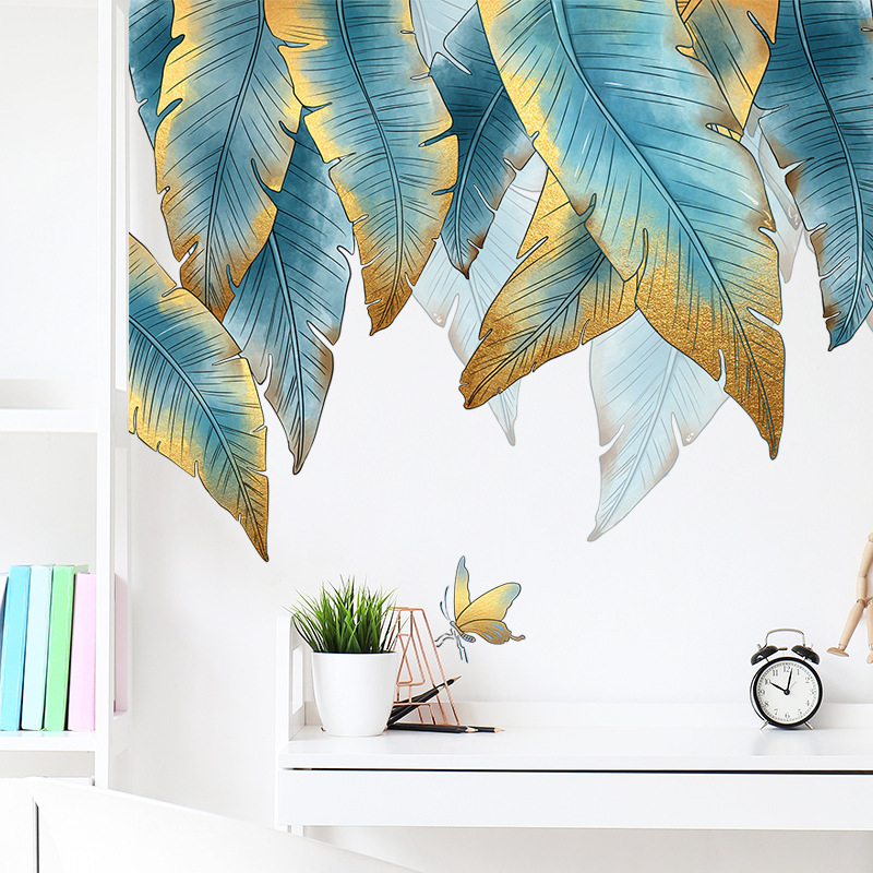 Tropical personalized leaves Wall Sticker Tropical large leaves Decals  Living Room Decorative Wallpaper