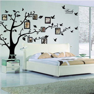 Modern Home Decor Black Photo Frame Tree Wall Stickers Family Forever Memory Tree Wall Decal Fashion Wallpaper For TV Background