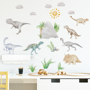 Jurassic World Wall Sticker Cartoon Dinosaur World Decals  Living Room Decorative Wallpaper