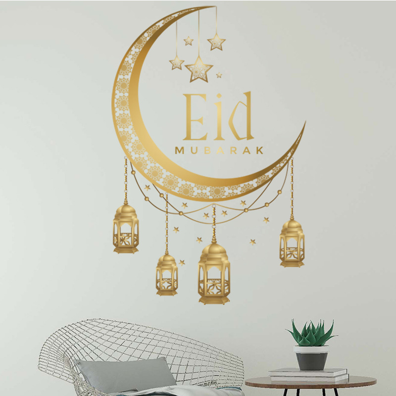 Moon chandelier Wall Sticker Moon Chandelier Star Castle Decals  Living Room Decorative Wallpaper