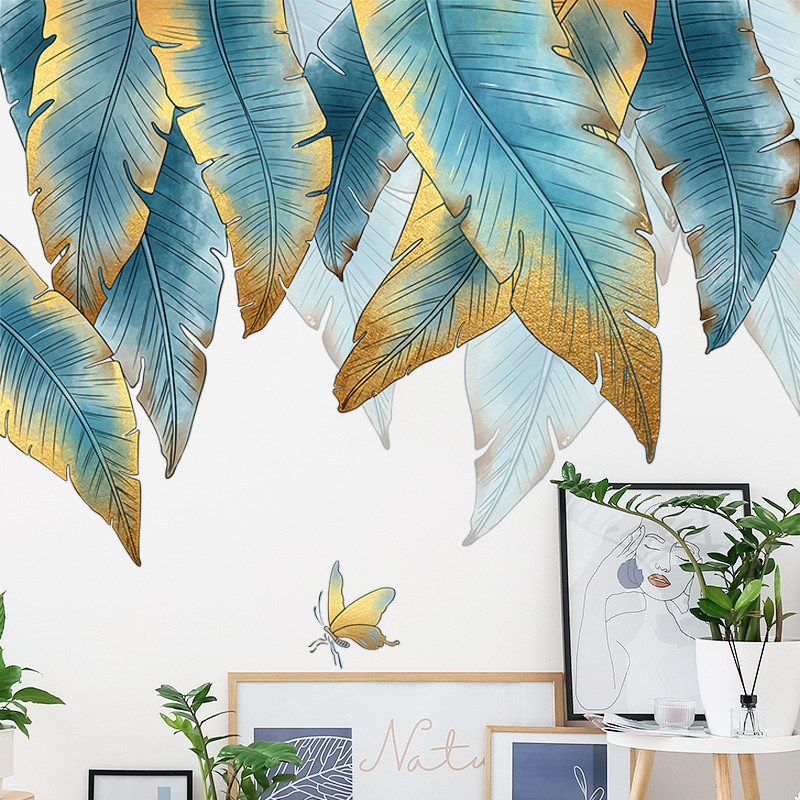 Tropical personalized leaves Wall Sticker Tropical large leaves Decals  Living Room Decorative Wallpaper