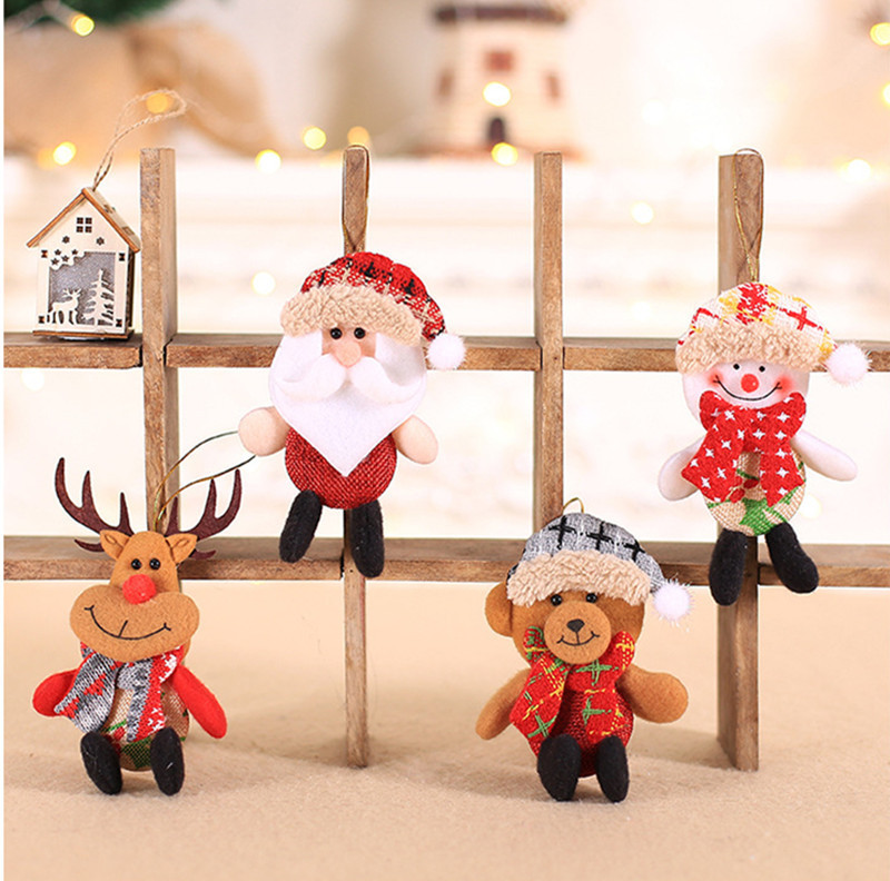 Beautiful Christmas tree ornament Mini doll pendant for kids Creative Christmas pendants for home decoration