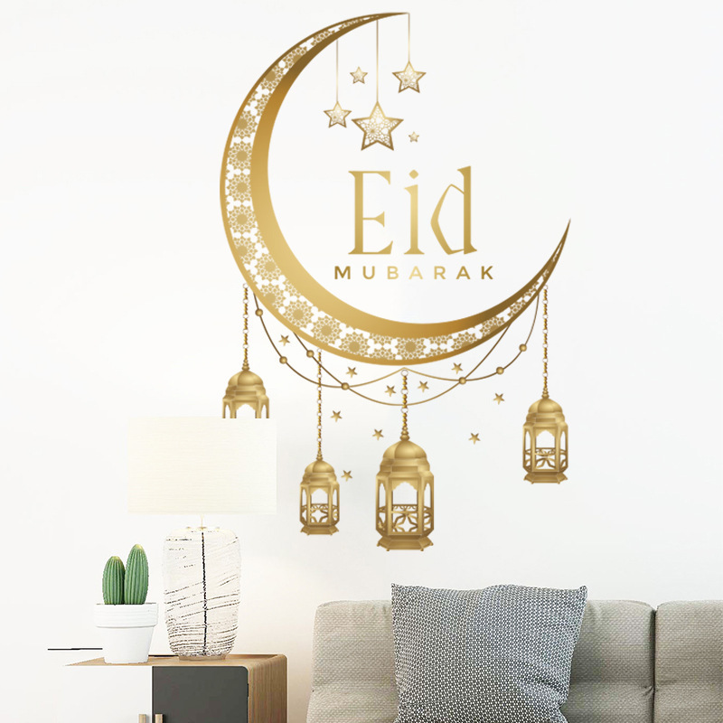 Moon chandelier Wall Sticker Moon Chandelier Star Castle Decals  Living Room Decorative Wallpaper