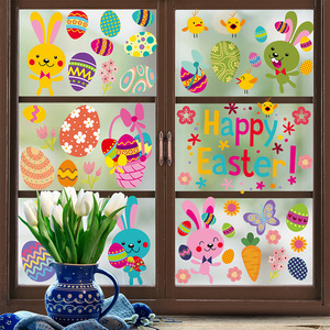 Easter Wall Sticker Cartoon Easter Egg Decals  Living Room Decorative Wallpaper