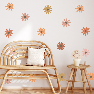 Fresh Daisy Wallpaper for Children's Room Bedroom Background Wall Decoration Self Adhesive Picture with Removable Stickers