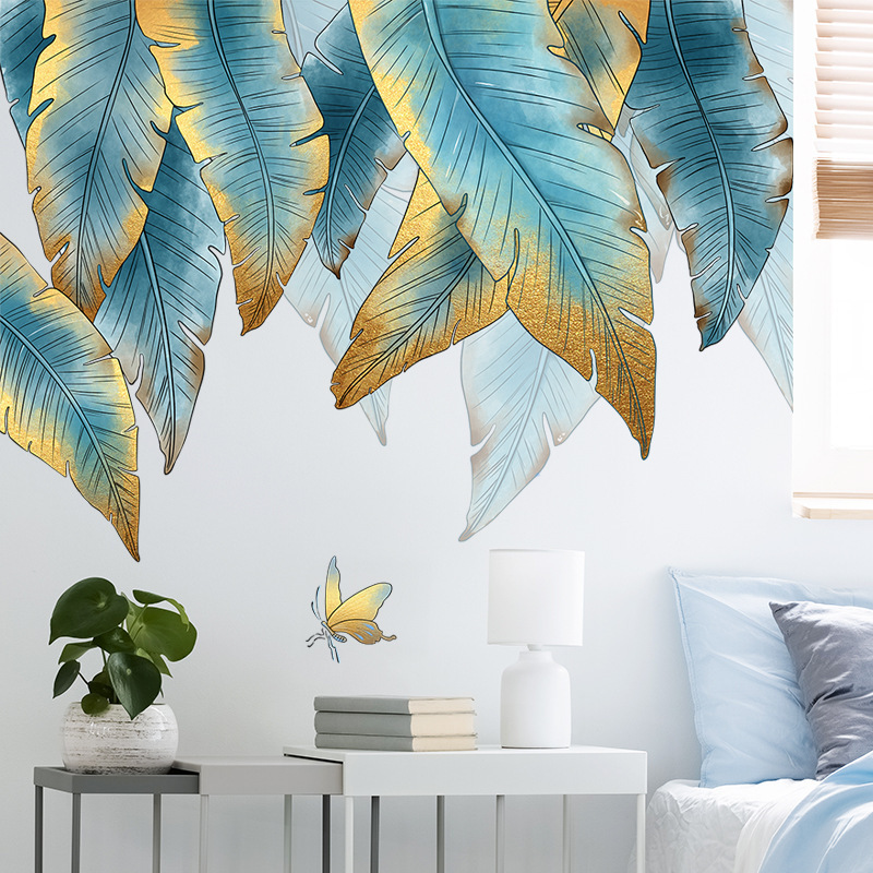 Tropical personalized leaves Wall Sticker Tropical large leaves Decals  Living Room Decorative Wallpaper