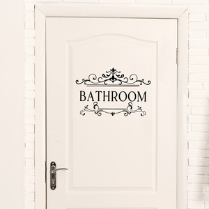 Bathroom Wall Sticker Personalized creative fonts Decals Living Room Decorative Wallpaper