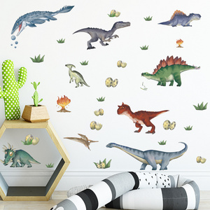 Cartoon Dinosaur Wall Sticker Cartoon Personalized Dinosaur Eggs Decals Living Room Decorative Wallpaper