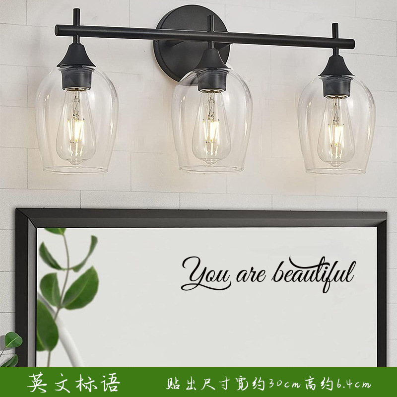 English slogans Wall Sticker Black Vinyl Creative Art Decals  Living Room Decorative Wallpaper