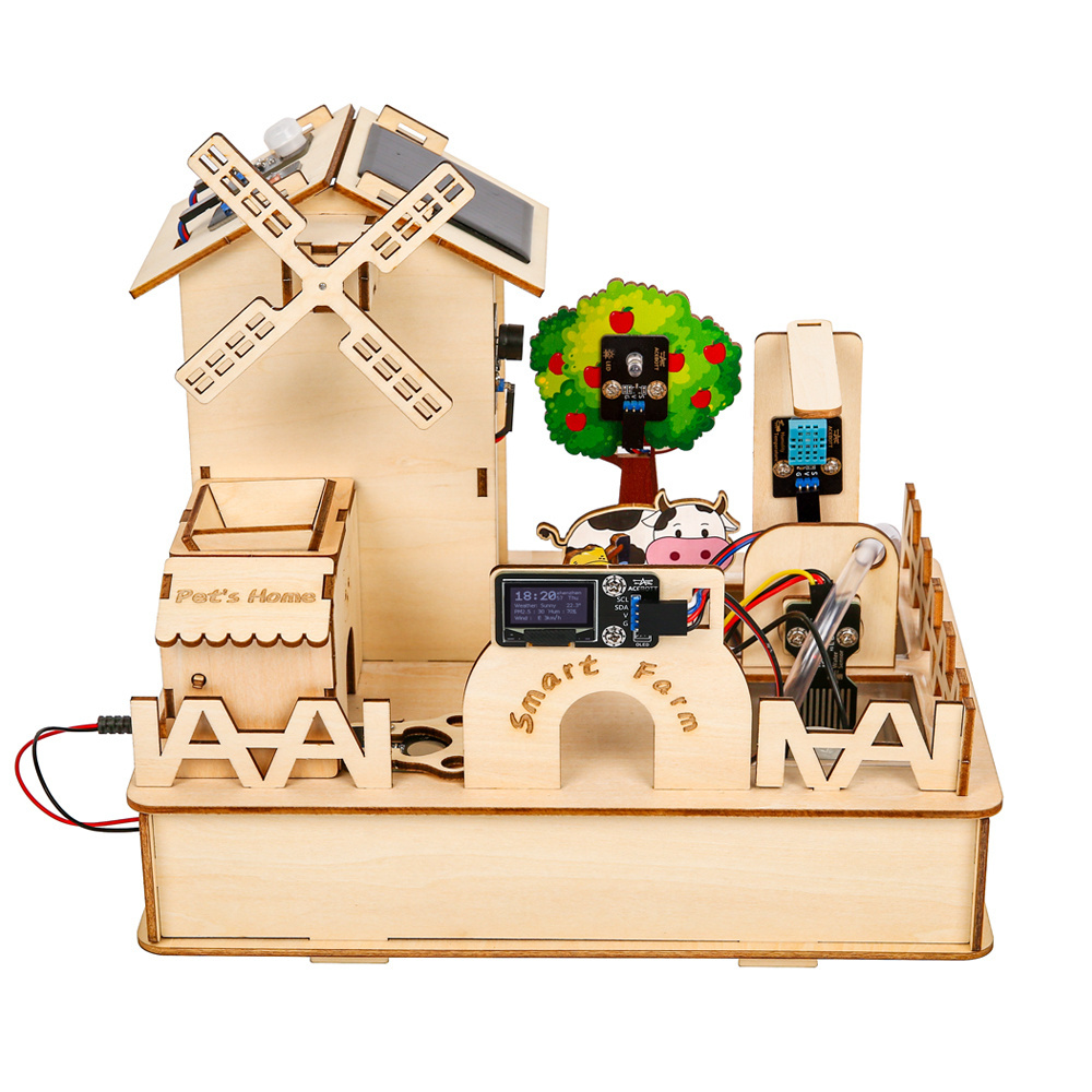 ACEBOTT ESP32 IOT Projects Wooden House STEM Smart Home Starter Kit For Arduino