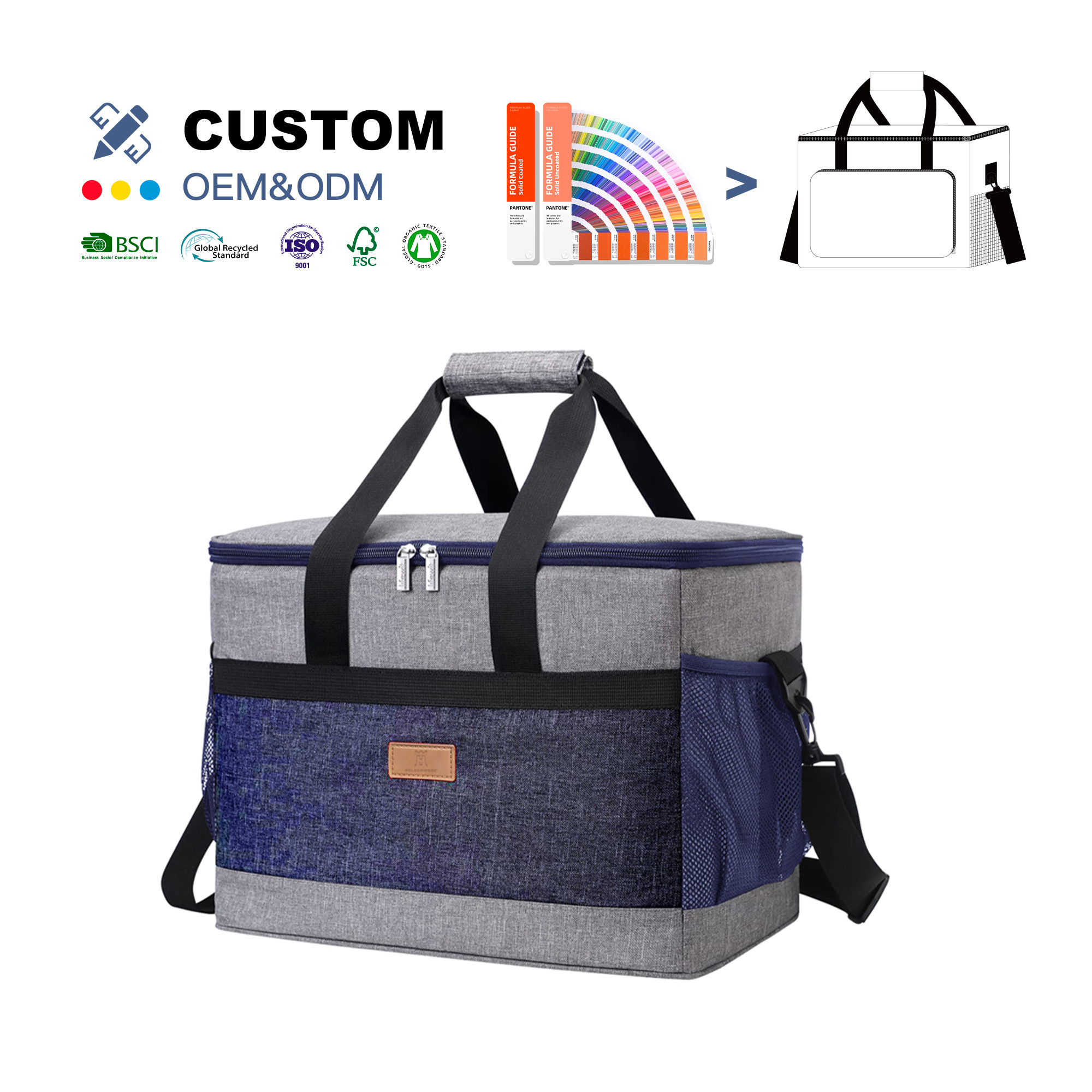 ODM OEM Kuoshi Custom Printed Logo Outdoor Picnic Promotional Reusable Thermal Lunch Insulation Cooler Bags