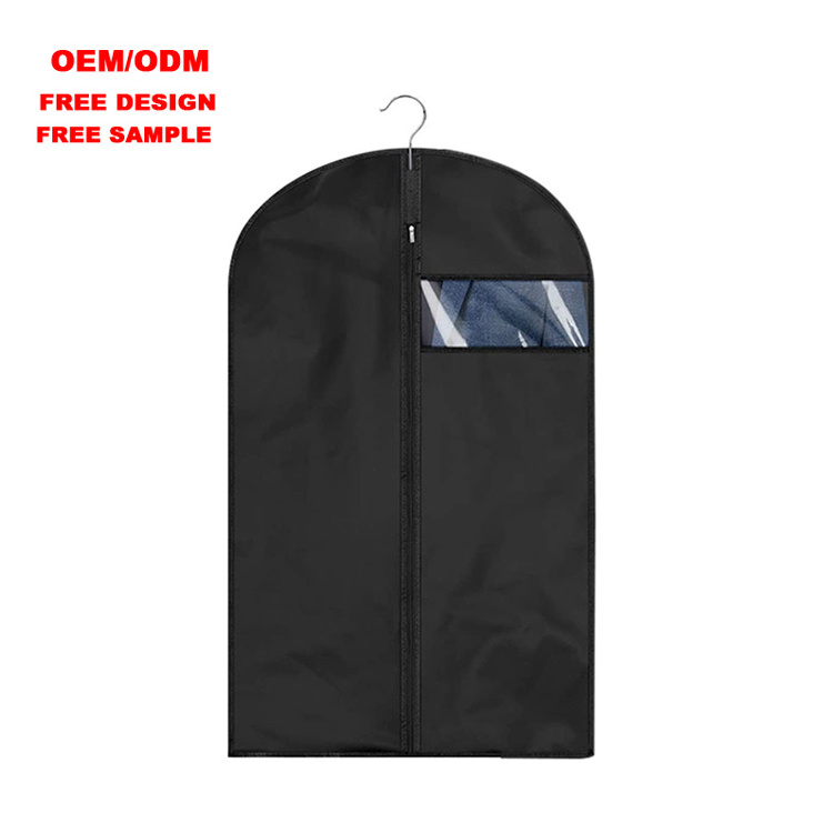 Custom Biodegradable Foldable Dance Garment Bag Bridal Non Woven Suit Cover Bag with Rack