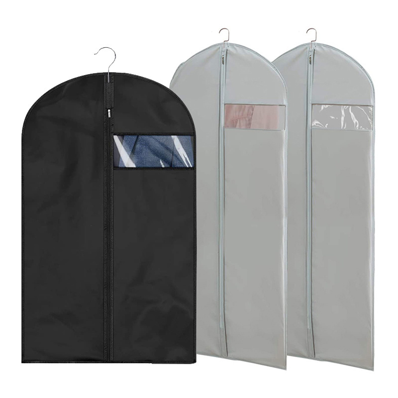 Custom Biodegradable Foldable Dance Garment Bag Bridal Non Woven Suit Cover Bag with Rack