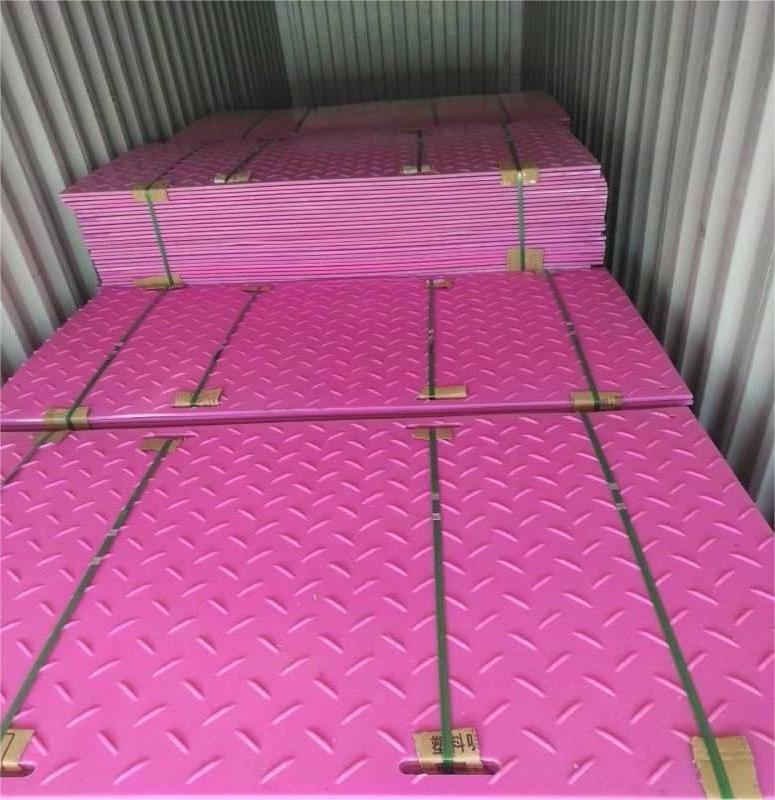 4x8 plastic uhmwpe hdpe temporary construct excavator heavy machinery road mats swamp ground floor mat