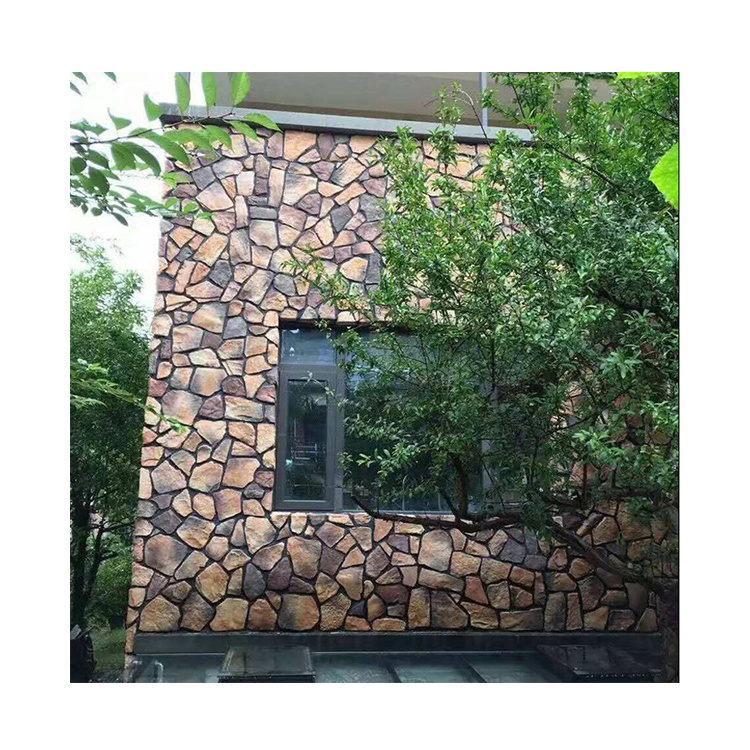 Real stone wall covering artificial rustic culture stone wall veneer outdoor faux rock stone