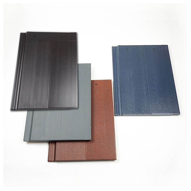 Factory classic flat roofing tiles french 300*400 mm flat roof tiles Waterproof black clay roof tile for villa