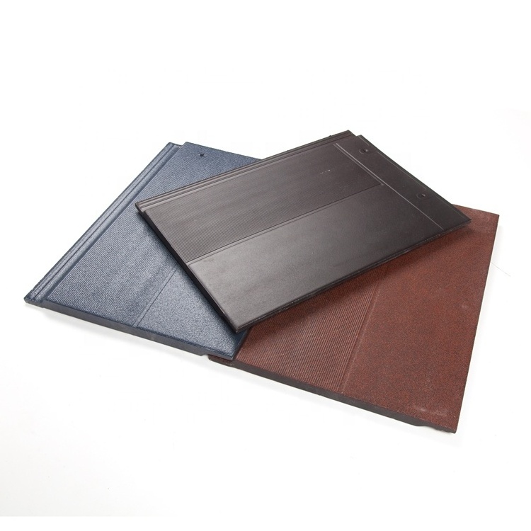 Factory classic flat roofing tiles french 300*400 mm flat roof tiles Waterproof black clay roof tile for villa