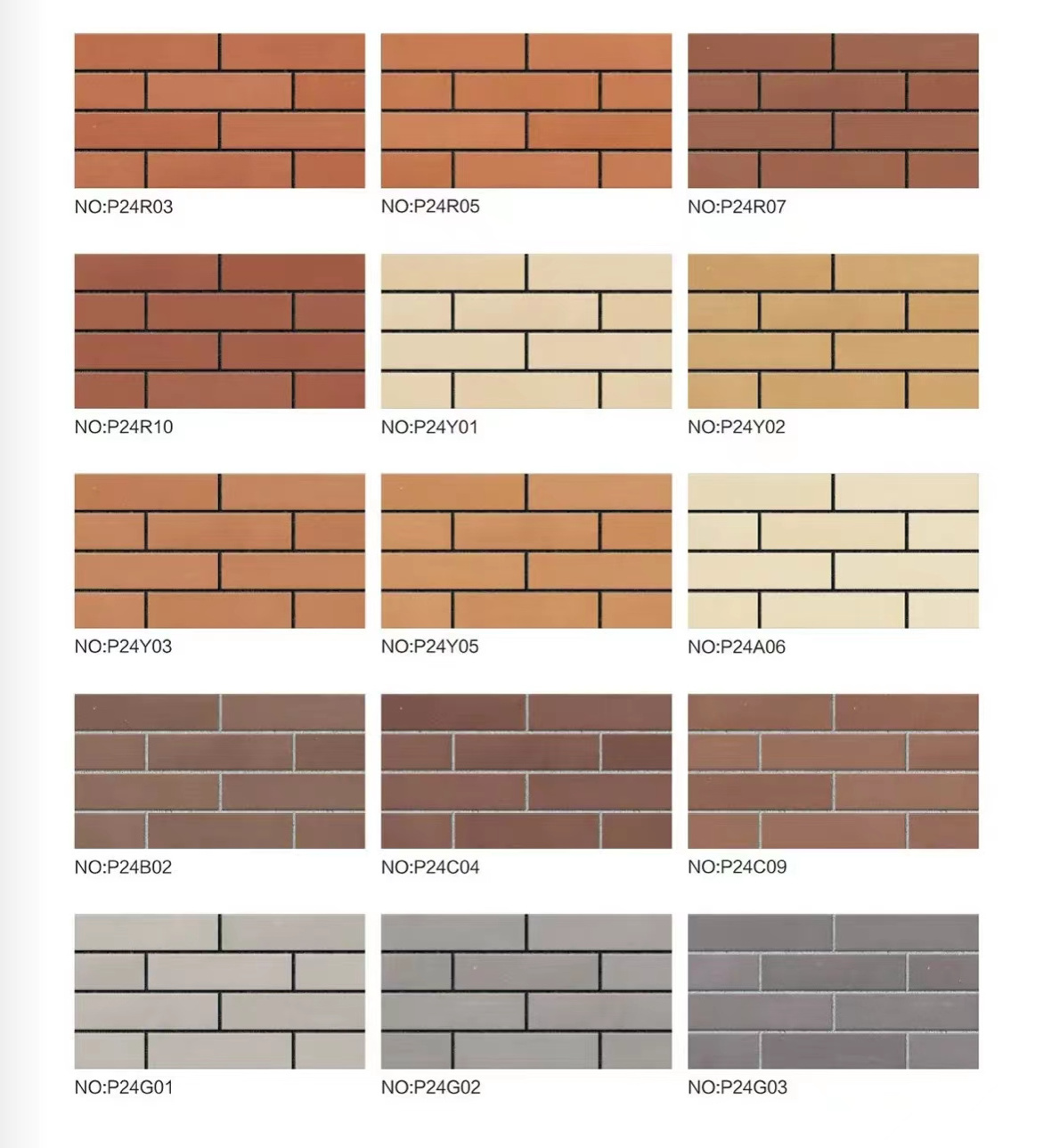 Wholesale exterior Building  clay Split Brick Tile for Wall