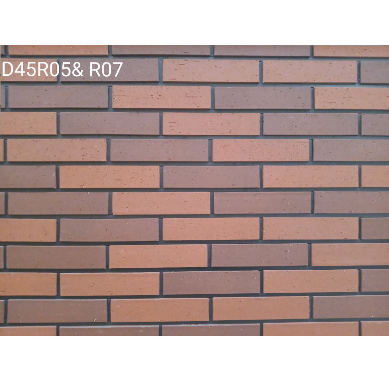 Customized white brick slip lightweight nature clay kiln grey brick tile 240x60mm terracotta smooth texture wall decor bricks