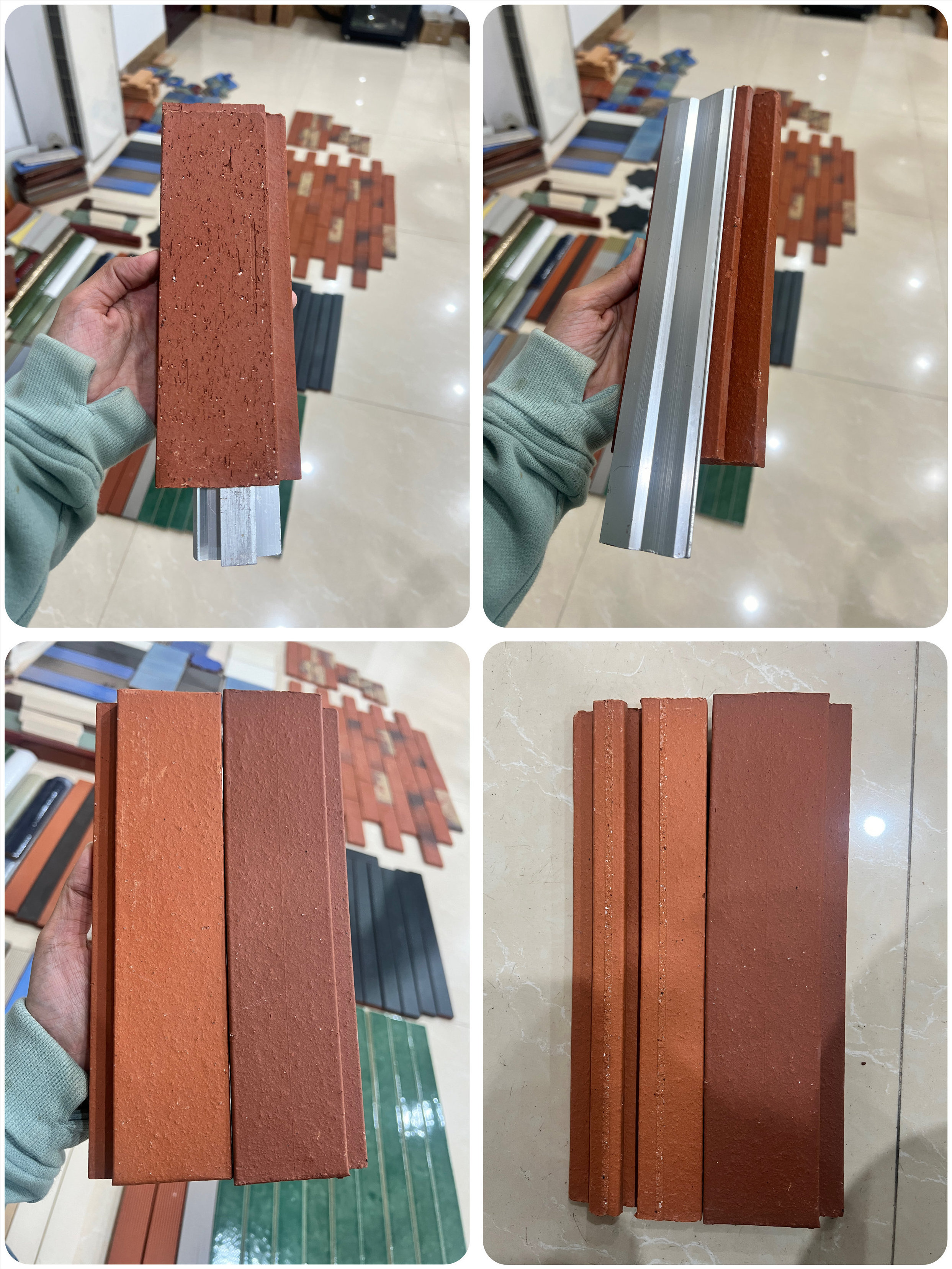 Wholesale 80*225*25mm Villa Facade Clinker Tiles Exterior Slip Clay Brick Dry Hanging External Wall Tile