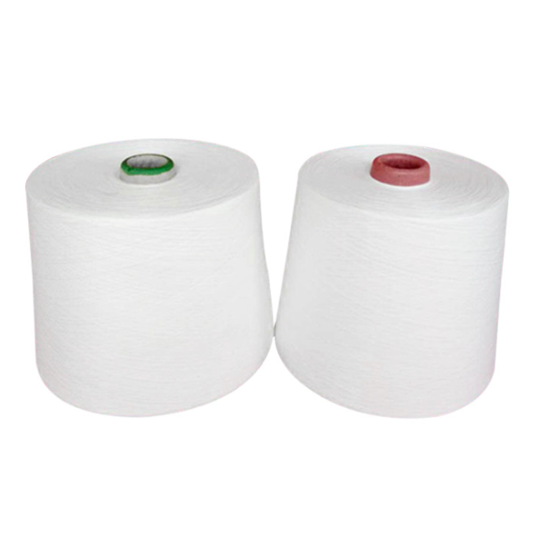 High quality CVC50/50 yarn cotton 50% polyester 50% ring spinning yarn for weaving and knitting raw white30s36s40s45s