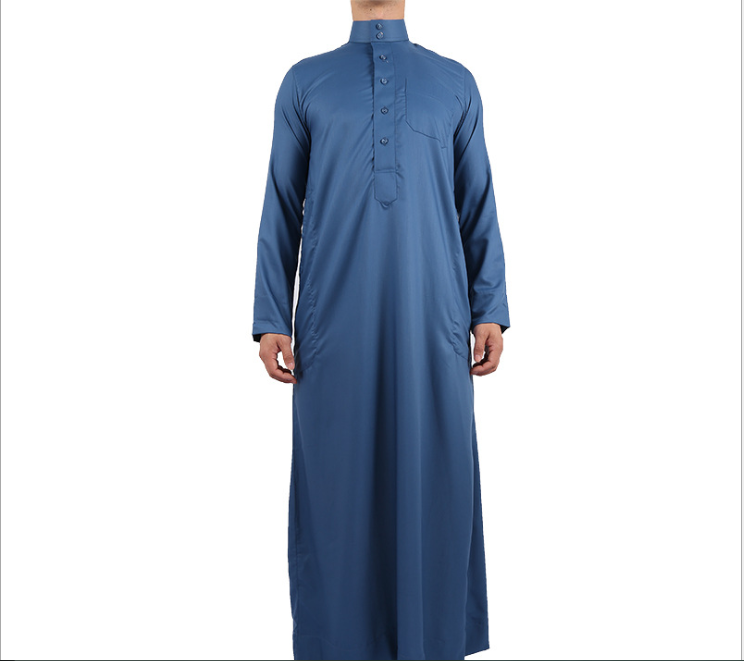 Islamic Clothing Thobe Arab  Arabic robes Muslim men's worship clothes washed velvet Qatar robe wholesale