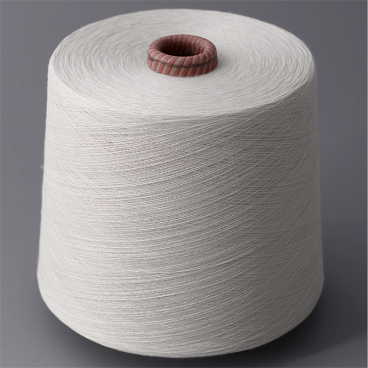 CVC 60/40  cotton polyester blended yarn in stock for knitting and weaving