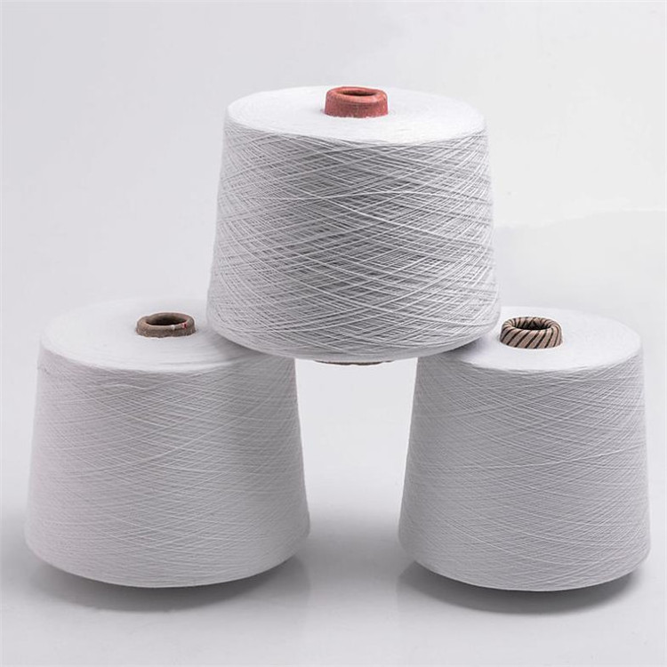 Recycled polyester virgin yarn close virgin spun yarn 30s 40s 50s