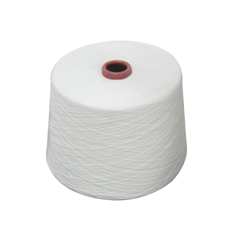 CVC 60/40  cotton polyester blended yarn in stock for knitting and weaving