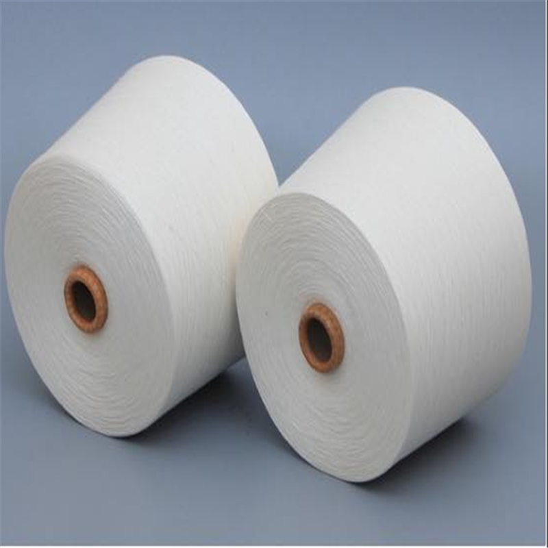 High quality CVC50/50 yarn cotton 50% polyester 50% ring spinning yarn for weaving and knitting raw white30s36s40s45s