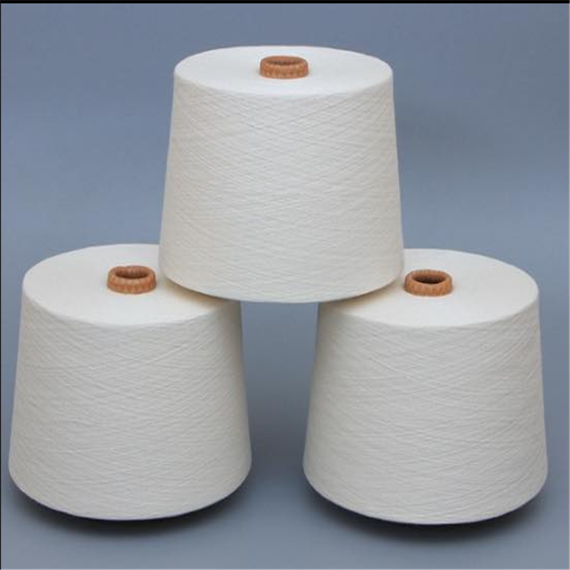 High quality CVC50/50 yarn cotton 50% polyester 50% ring spinning yarn for weaving and knitting raw white30s36s40s45s