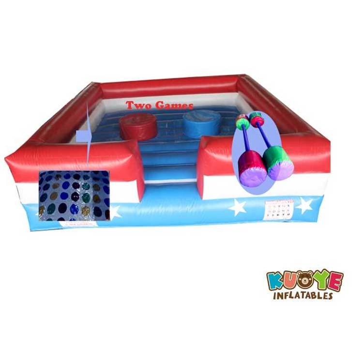 Inflatable Gladiator Joust / Crossover Twister Inflatable Interactive Game PVC inflatable jousting arena