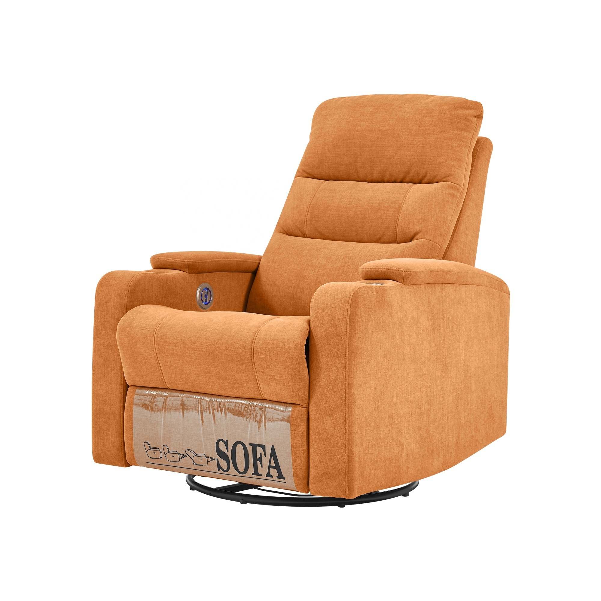 Orange Swivel Reclining Sofa Chair single seat sofa For Living Room sofa furniture