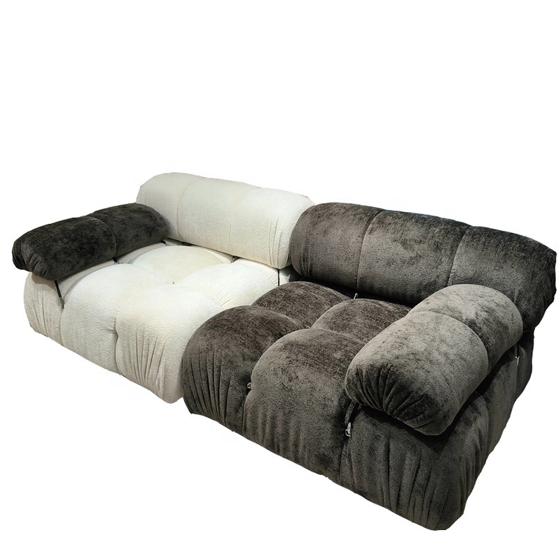 Living room 2 seaters sofa set loveseat modular sectional Mario bellini couch convertible for loft compact apartment