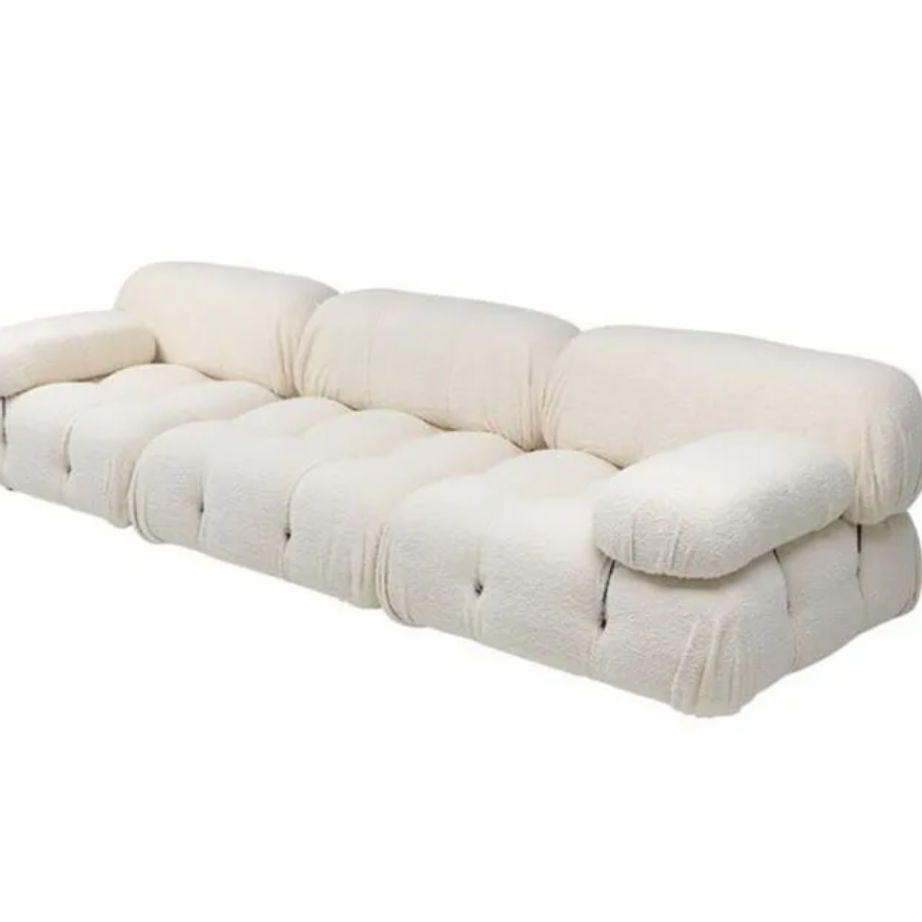 Living room 2 seaters sofa set loveseat modular sectional Mario bellini couch convertible for loft compact apartment