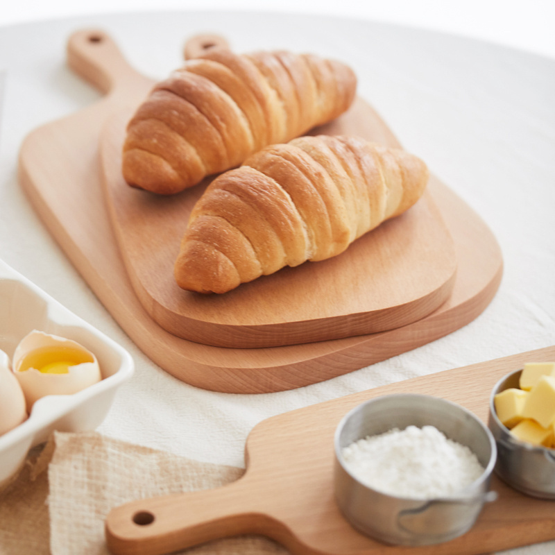 Breakfast Anti-Corrosion Cutting Board Beech Wood Tray Mini Dining Plate