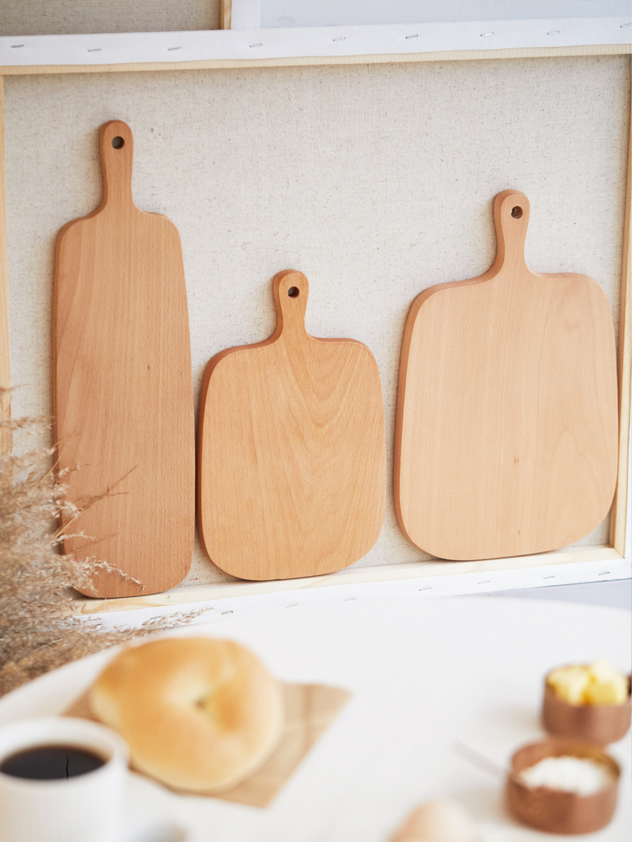 Breakfast Anti-Corrosion Cutting Board Beech Wood Tray Mini Dining Plate