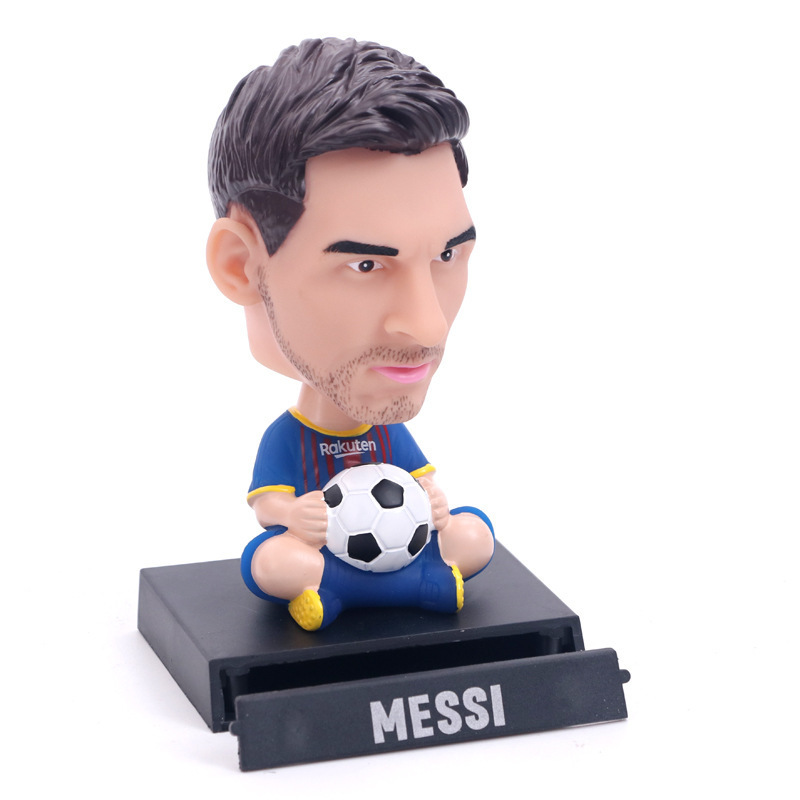 Q version Football fans gifts shake his head Doll in car Cristiano Ronaldo toys Messi figure Toys in Car