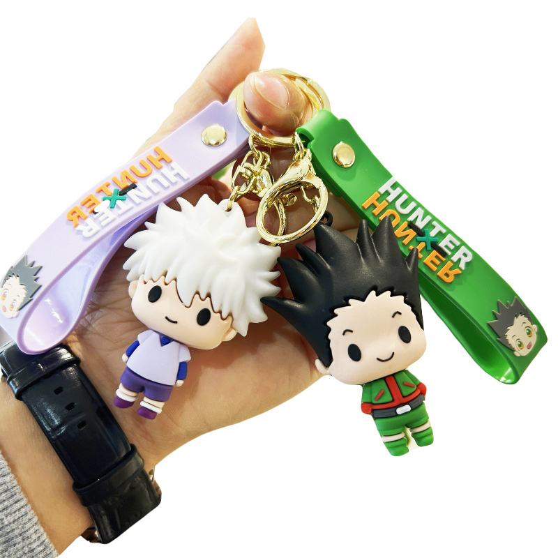 PVC Anime Keychain Pendant Ornament Custom hunter x hunter EX-am Accessories fittings for Keychain 3d Anime Keychain