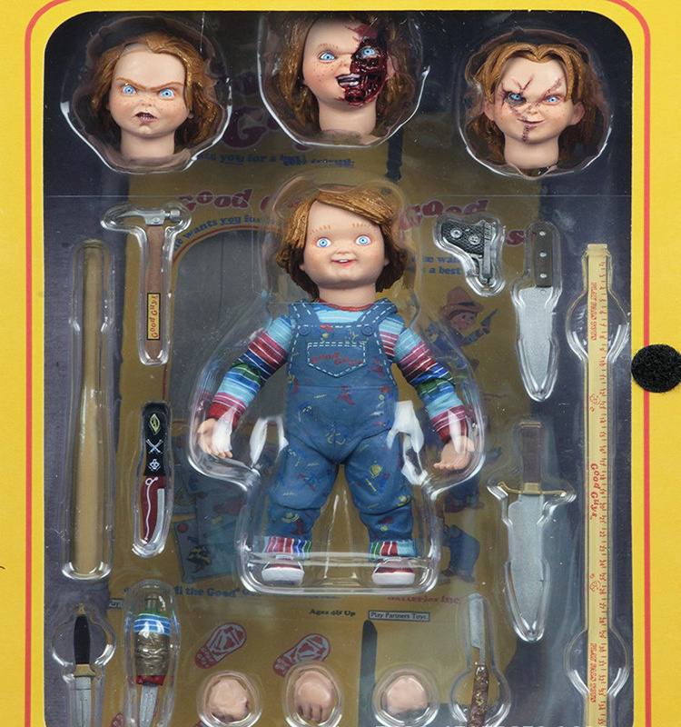 Factory products Oem ghost doll Chucky PVC Anime Figure Movie Toys Cartoon Action Figure Color Box Movable Toy Figure NECA