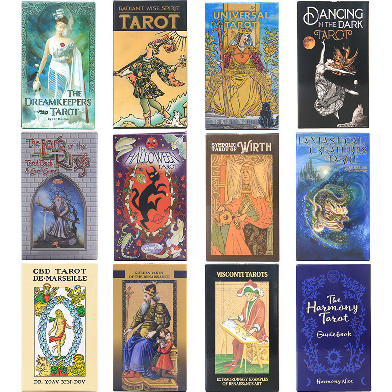 Custom Color Mixed Tarot Cards & Guide Book Divination Paper Oracle Playing Card Magic Board Game Custom Printed