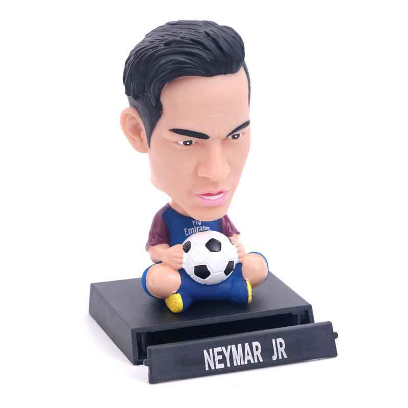 Q version Football fans gifts shake his head Doll in car Cristiano Ronaldo toys Messi figure Toys in Car