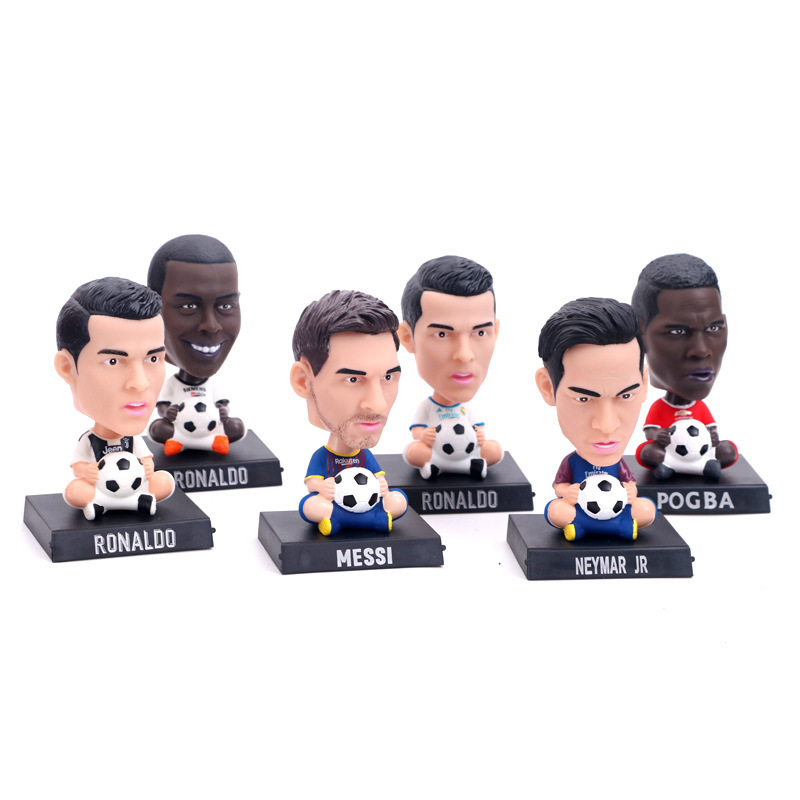 Q version Football fans gifts shake his head dolls Car decoration Foot ball player toys Cristiano Ronaldo toy Messi figure