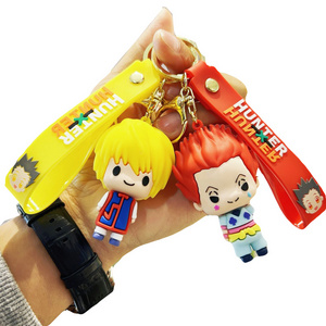 PVC Anime Keychain Pendant Ornament Custom hunter x hunter EX-am Accessories fittings for Keychain 3d Anime Keychain