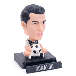 Q version Football fans gifts shake his head dolls Car decoration Foot ball player toys Messi figure Cristiano Ronaldo toys