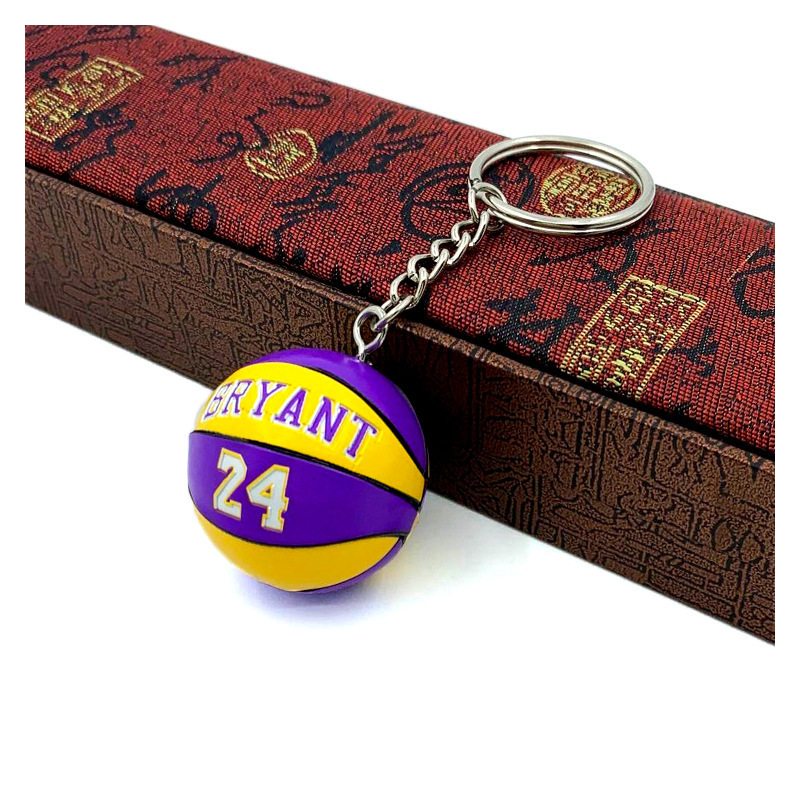 Factory Direct 2022 Basketball Pendant Fan Basketball Keychain Kobe James Keychain Club 3D Mini Basketball